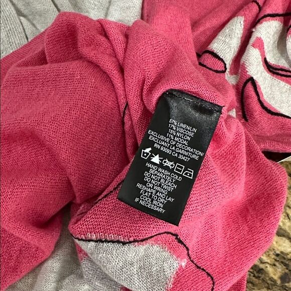 NIC + ZOE Hibiscus Linen Blend Side Tie Cardigan Sweater Size M - Picture 9 of 12